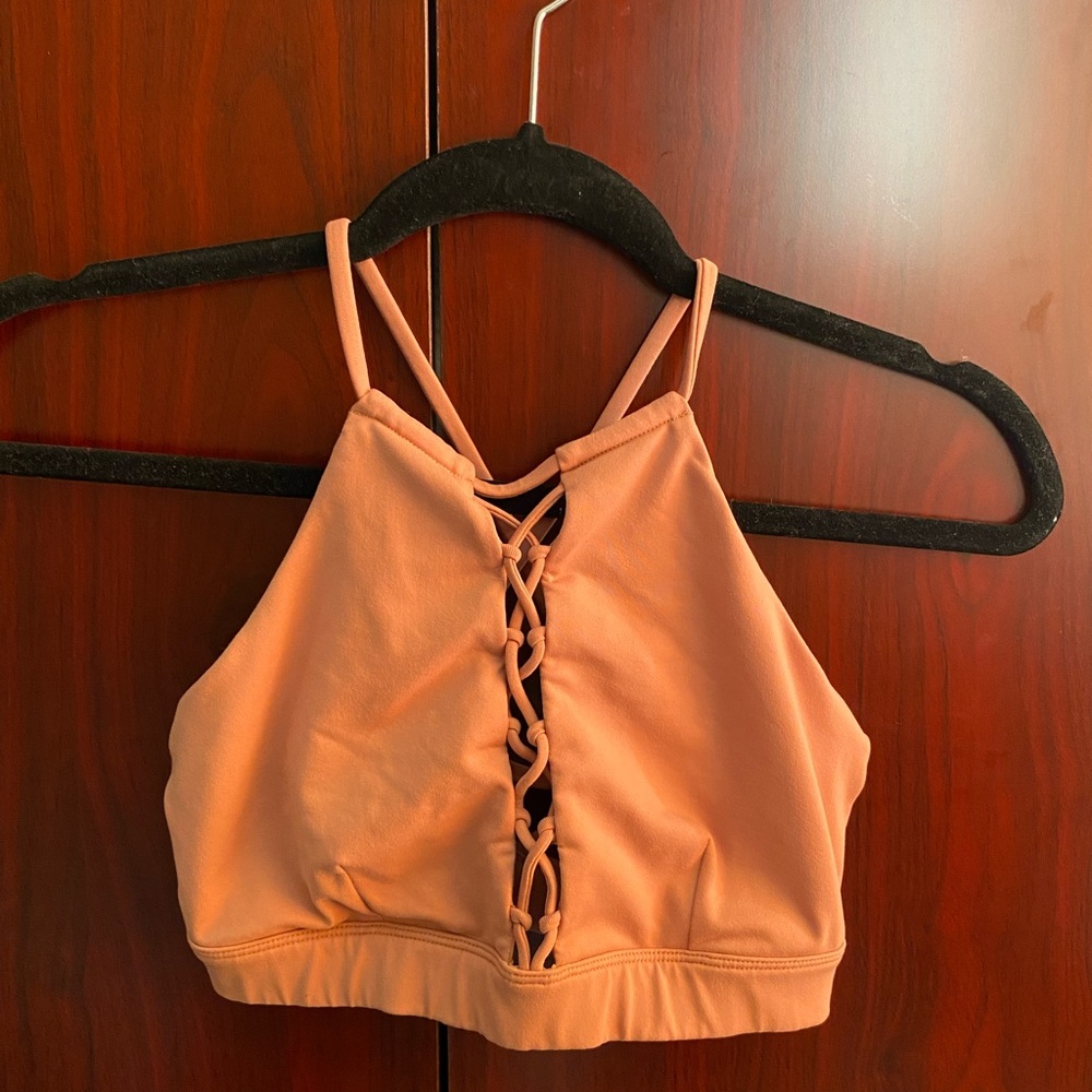 Alo Lace-Up Halter Sports Bra